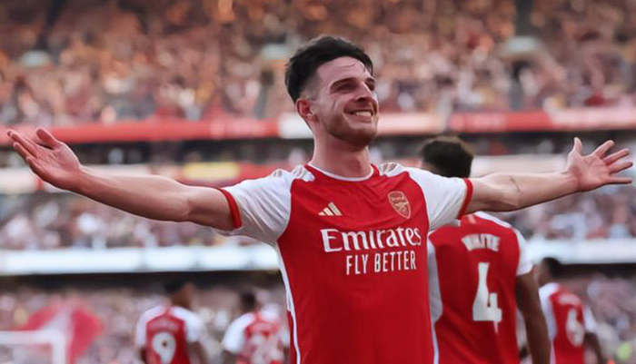 英超第十轮：赖斯头槌建功助阿森纳客胜，评分领跑英超中场