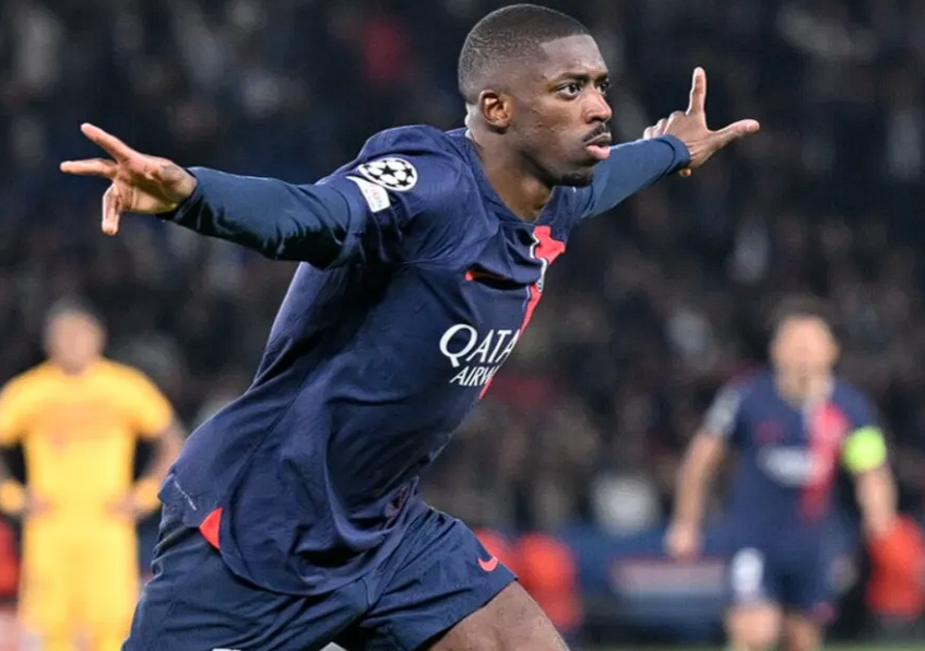 登贝莱带伤训练，对阵拜仁首发成疑